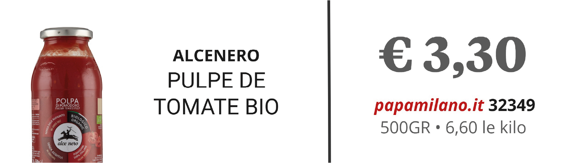 ALCENERO PULPE DE TOMATE BIO
